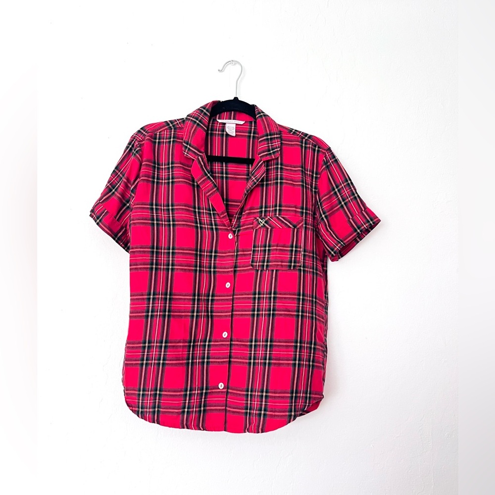Victoria’s Secret Red Plaid Pajama Top